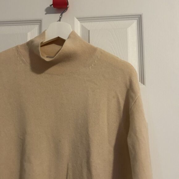 Everlane Cashmere Sweater Raglan Mock Neck Pullover Light Blush Pink Small Women - Picture 3 of 10